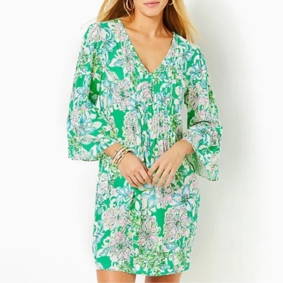Lilly Pulitzer Dresses & Skirts - LILY PULITZER FLORAL PLEATED LONG SLEEVE DRESS! Adorable! S/0